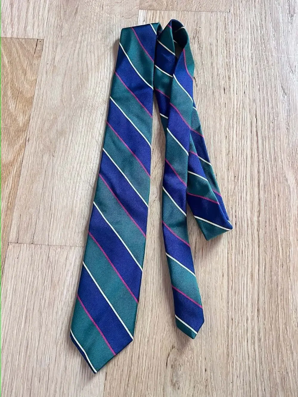 Barbara Blank New York Men's 100% Silk Striped Necktie